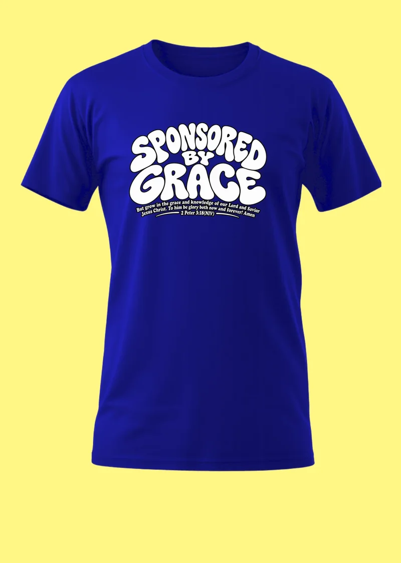 BCM Crew Neck T-Shirt — Sponsored By Grace — Royal Blue